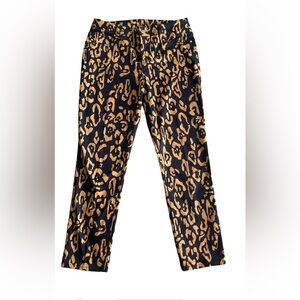 CHICO'S So Slimming Girlfriend Cheetah Animal Print Stretch Ankle Jeans Sz 0 S 4